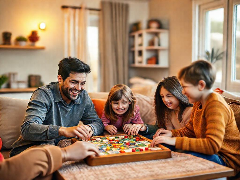 Moment de jeu en famille